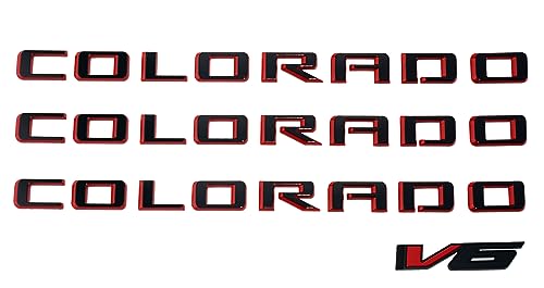 Juego de 4 emblemas de letras de puerta lateral y portón