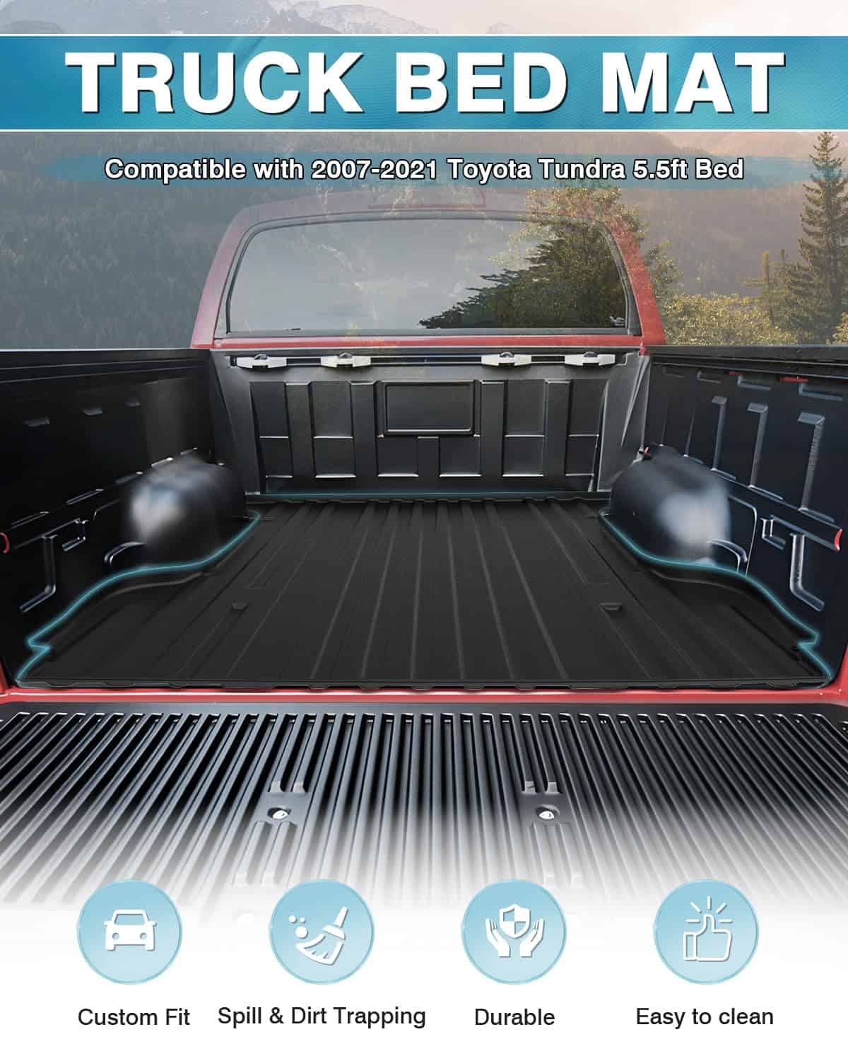 Mixsuper Liner Pickup Truck Bed Mat Compatible con - Imagen 3