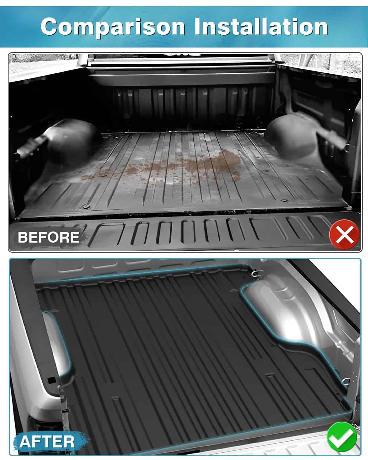 Mixsuper Liner Pickup Truck Bed Mat Compatible con - Imagen 4