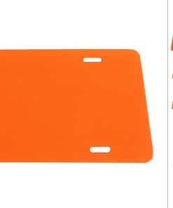 10x Naranja - Placa de matrícula de aluminio anodizado de