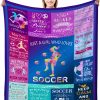 Manta de Fútbol Regalos para Niñas Mujeres Cobija de Fútbol