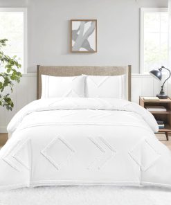 Juego de Funda Nórdica con Acolchado Blanco de Estilo