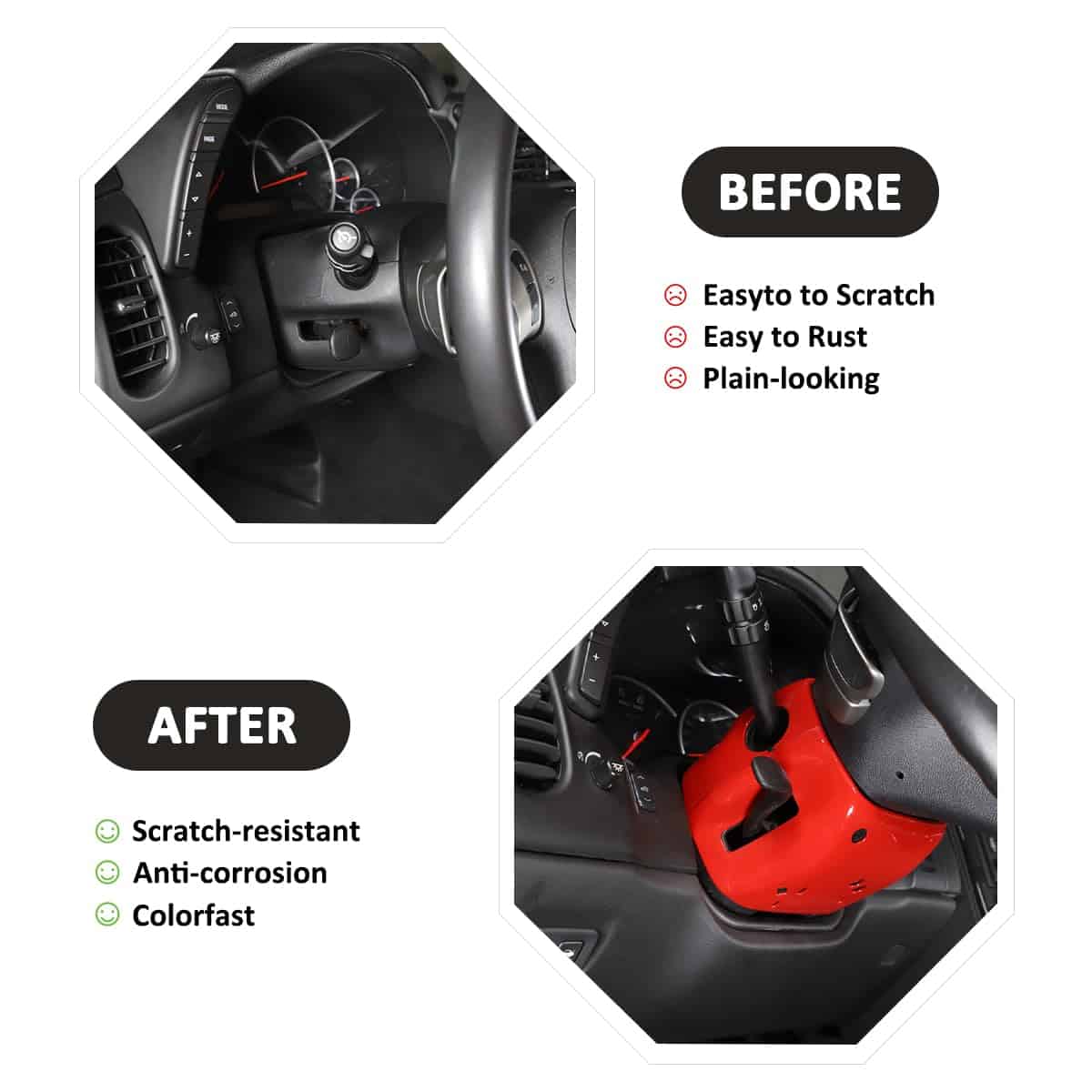 Base superior del volante del coche para Chevrolet Corvette - Imagen 3
