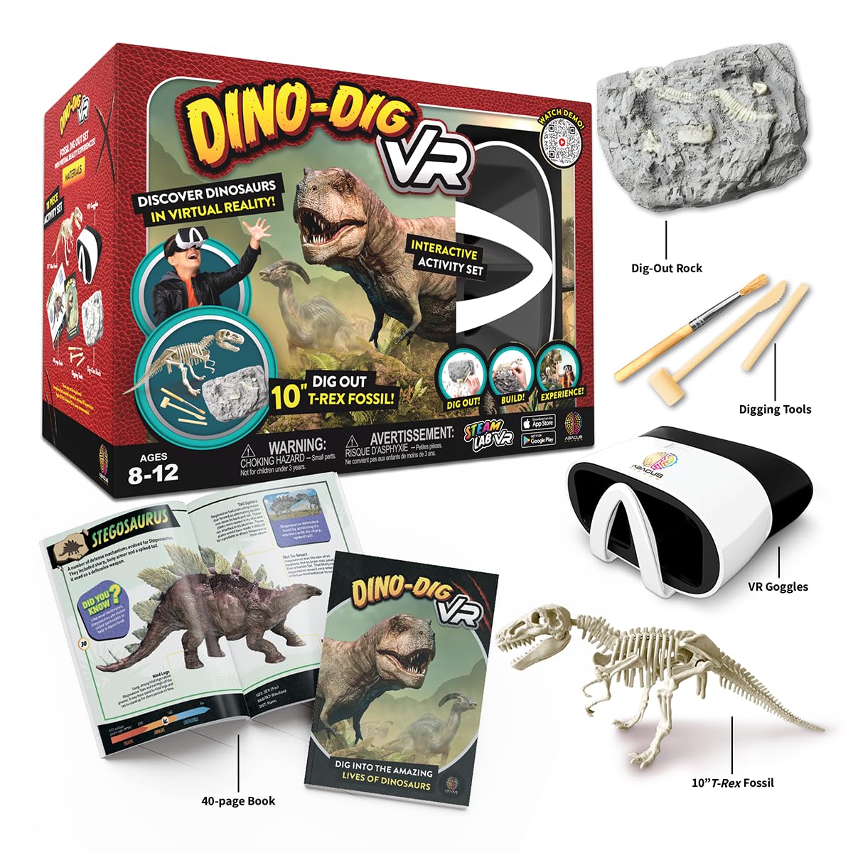 Abacus Brands STEAM Dino Dig VR - Kit de ciencia virtual de - Imagen 3