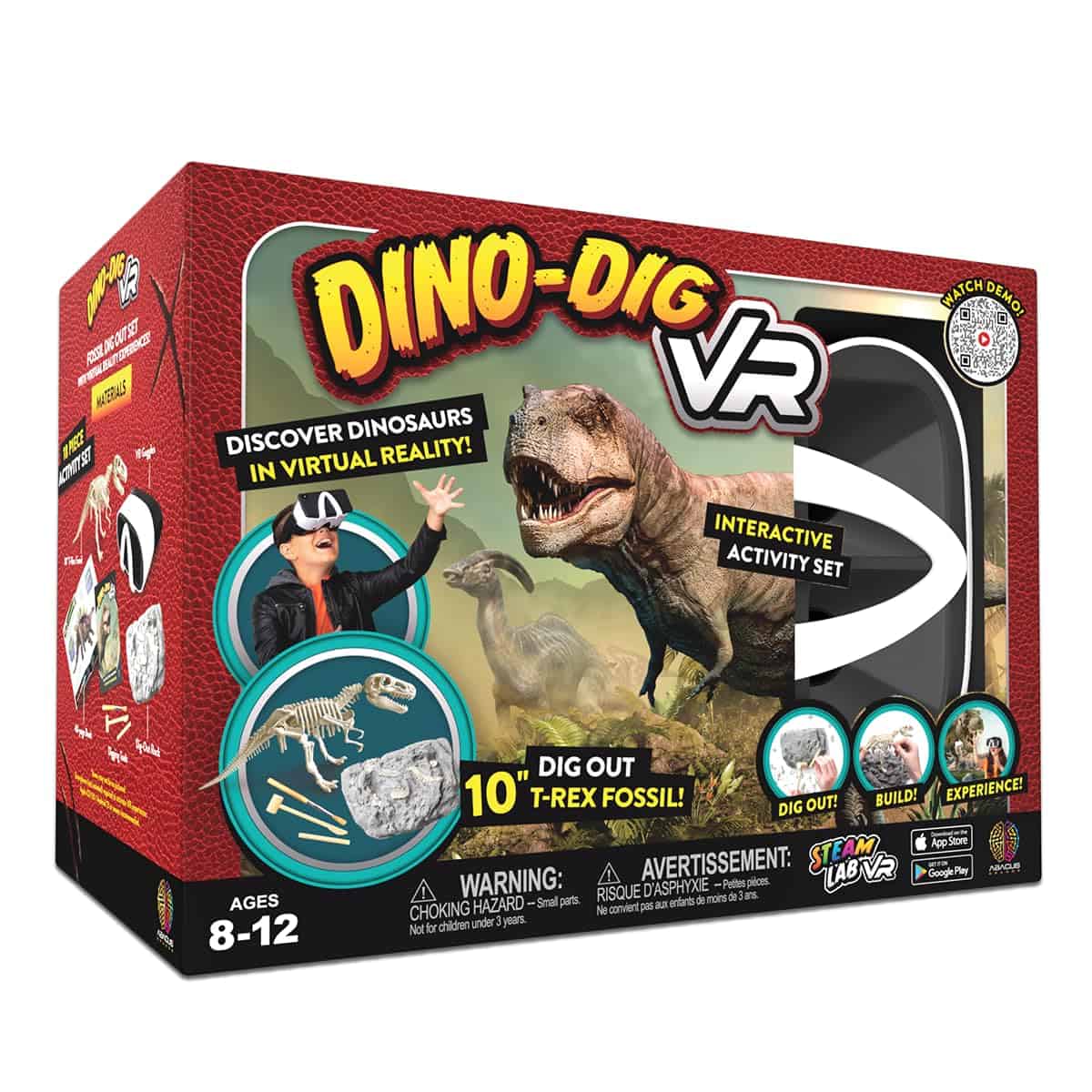 Abacus Brands STEAM Dino Dig VR - Kit de ciencia virtual de