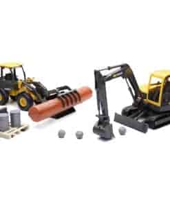 Set de Cargador de Ruedas Volvo L25 y Excavadora ECR88D de