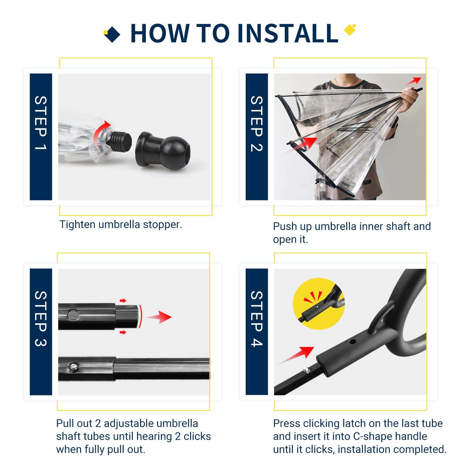 Paraguas para Perros Billionchains con Mango Ajustable - Imagen 5