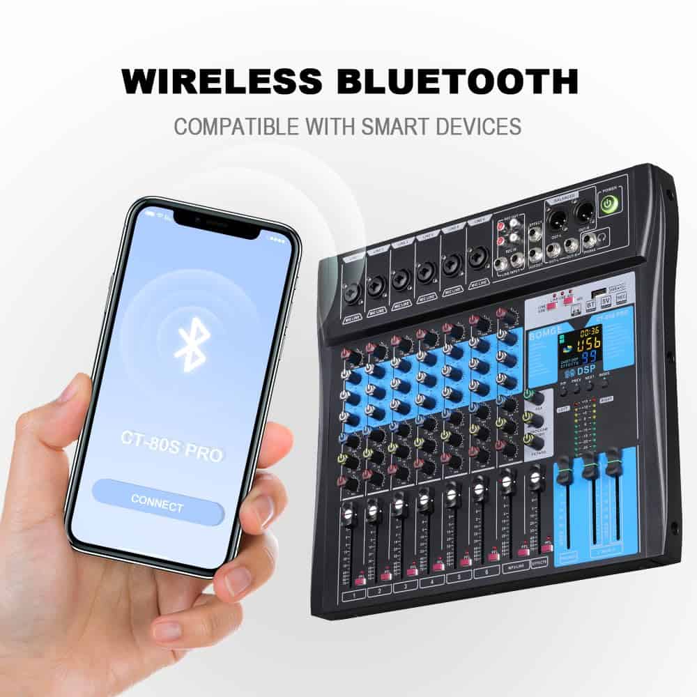 Consola Mezcladora Profesional BOMGE de 8 Canales con - Imagen 9