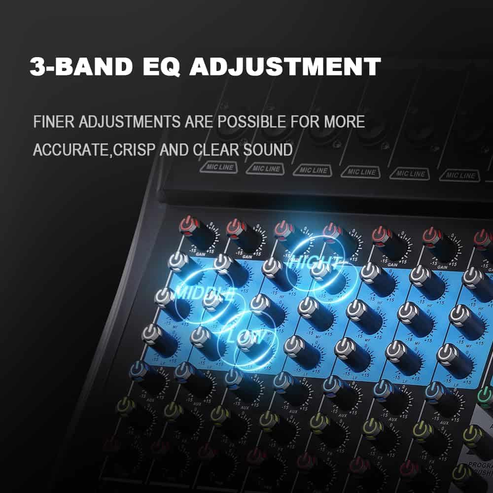 Consola Mezcladora Profesional BOMGE de 8 Canales con - Imagen 10