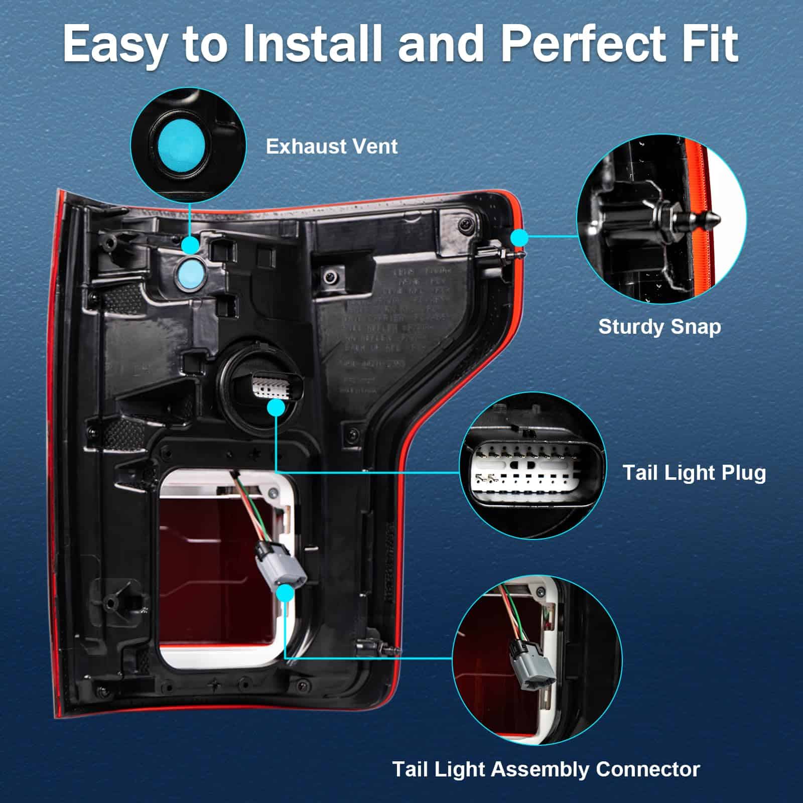 Coruilong 2018-2020 F150 Conjunto de Luces Traseras - Imagen 3