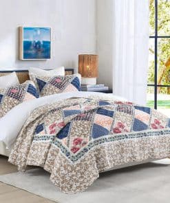 SahSahCasa 100% Algodón 120"x102" Colcha Cubrecamas