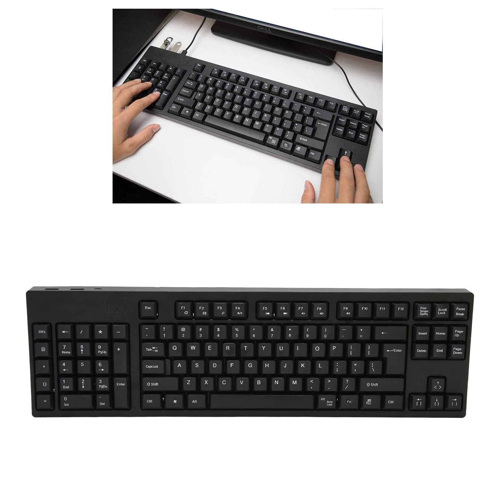 Teclado para Zurdos, Teclado Mecánico de 109 Teclas con - Imagen 5