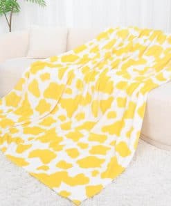 Manta de Felpa para Cama Amarilla Suave 60x80 pulgadas