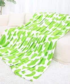 Manta de Microfibra Doble Cara Verde Lima para Cama
