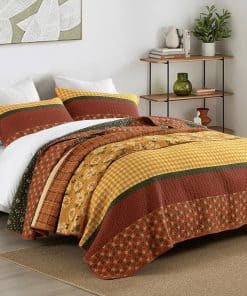 Set de Colcha de Reina Finlonte Fall - Colcha de Algodón