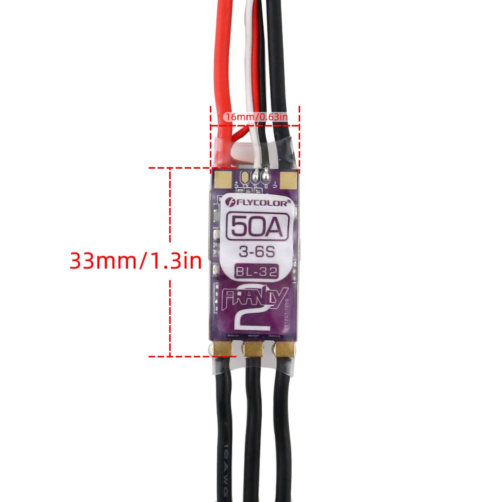 2PCS FLYCOLOR Francy 2 50A Brushless ESC Controlador de - Imagen 5