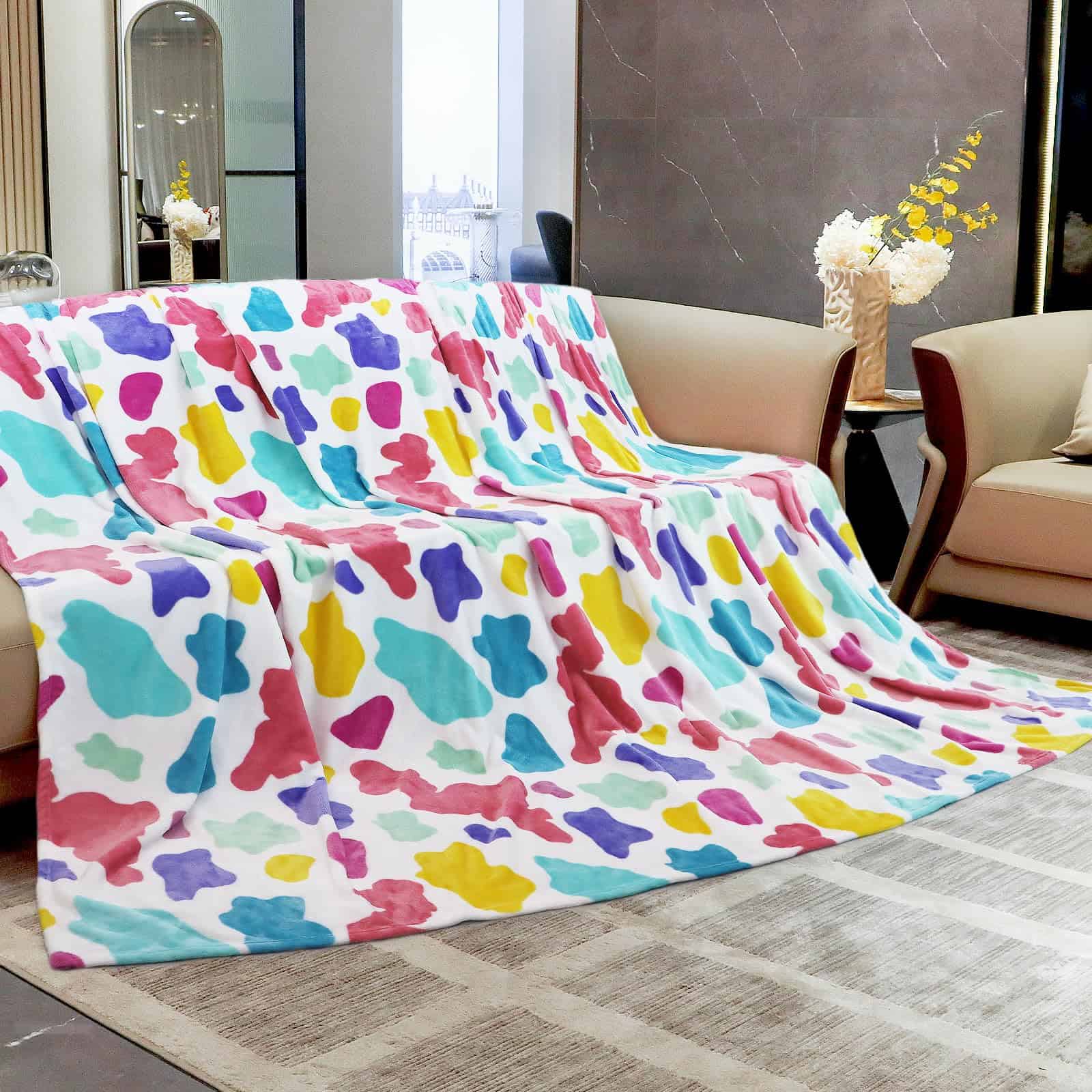 Manta de Felpa HSEEC para Cama Tamaño Queen - Manta