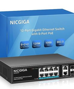 Switch PoE de 8 Puertos Gigabit No Administrado con 8