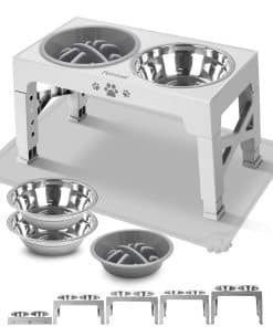 Comedero Elevado para Perros Petnimal, 5 Alturas Ajustables