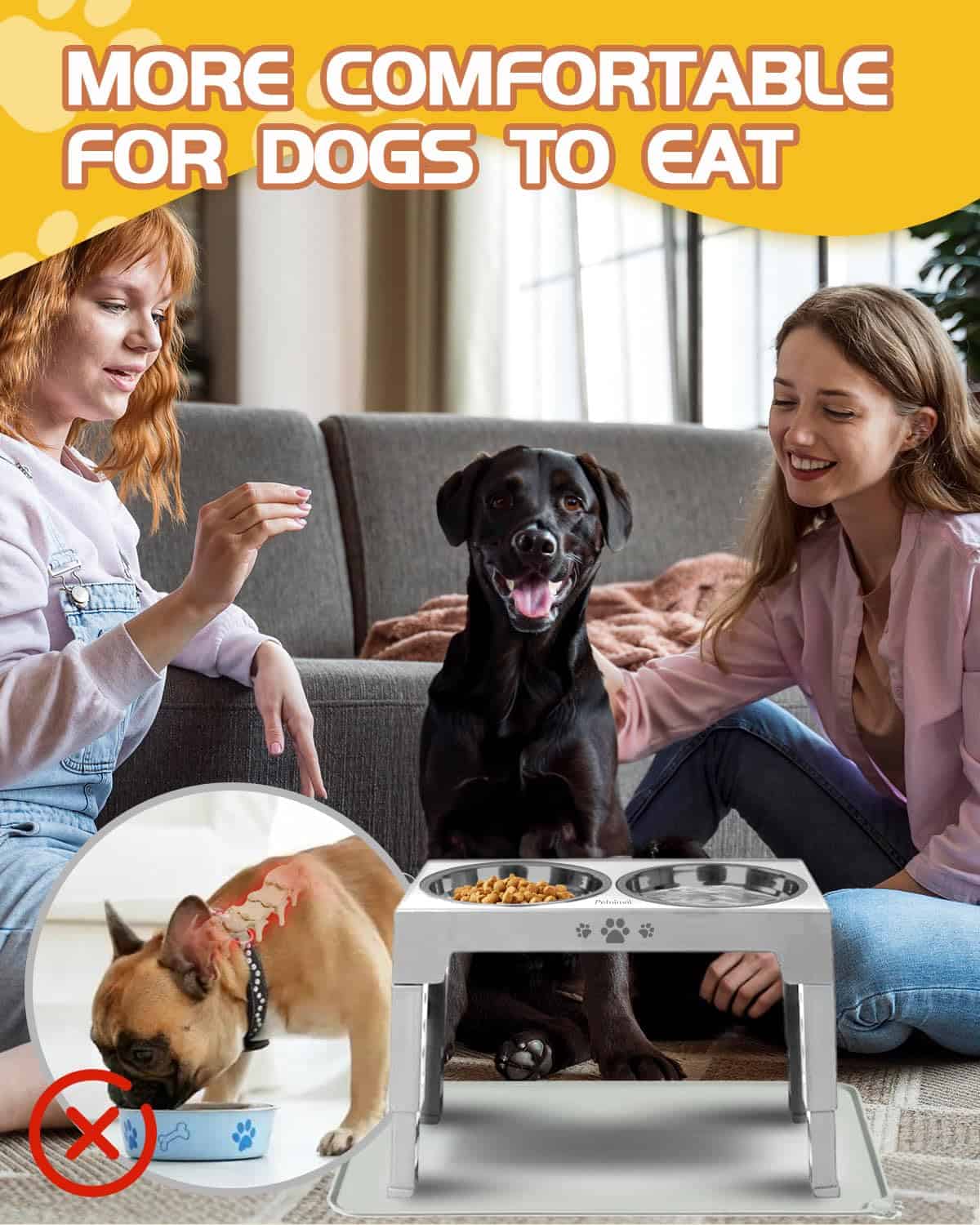 Comedero Elevado para Perros Petnimal, 5 Alturas Ajustables - Imagen 8