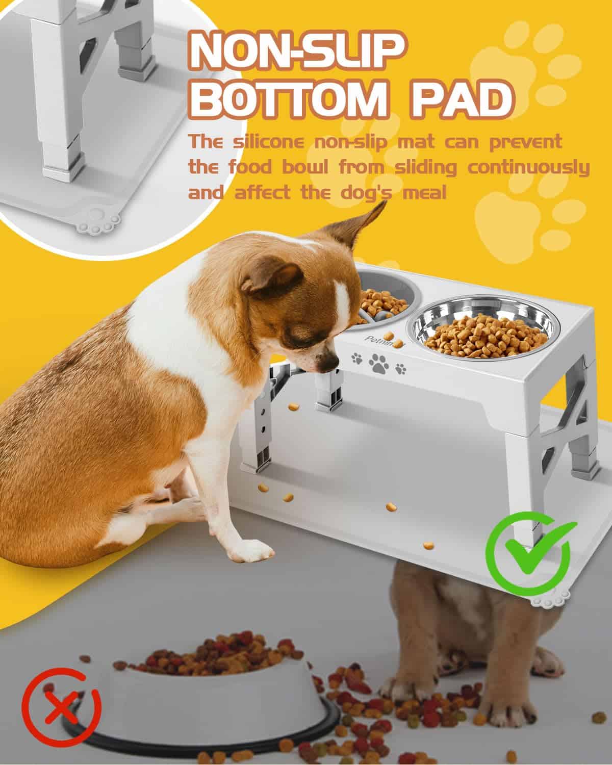 Comedero Elevado para Perros Petnimal, 5 Alturas Ajustables - Imagen 6