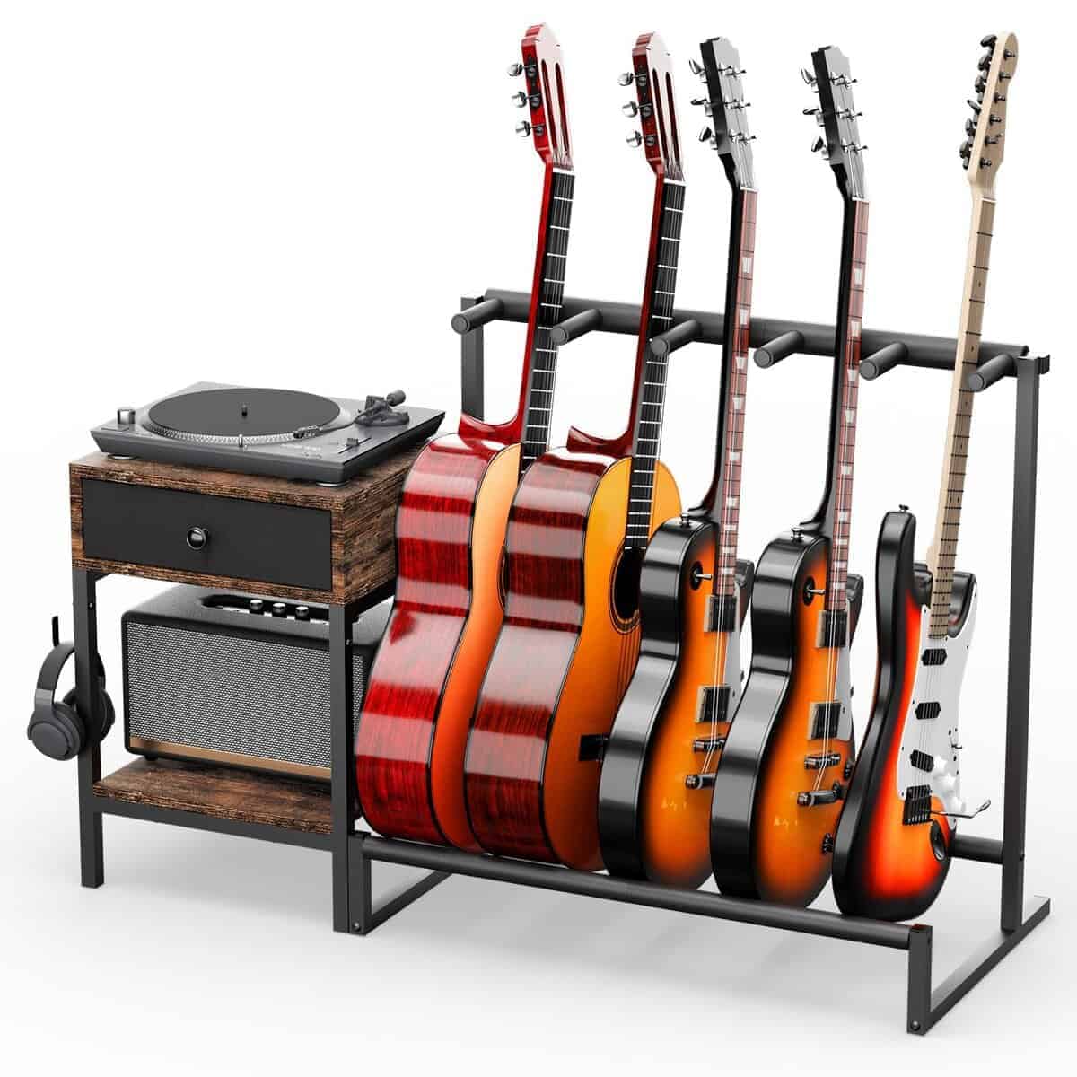 Soporte de Guitarra Yamagahome, Percha de 5 Espacios con