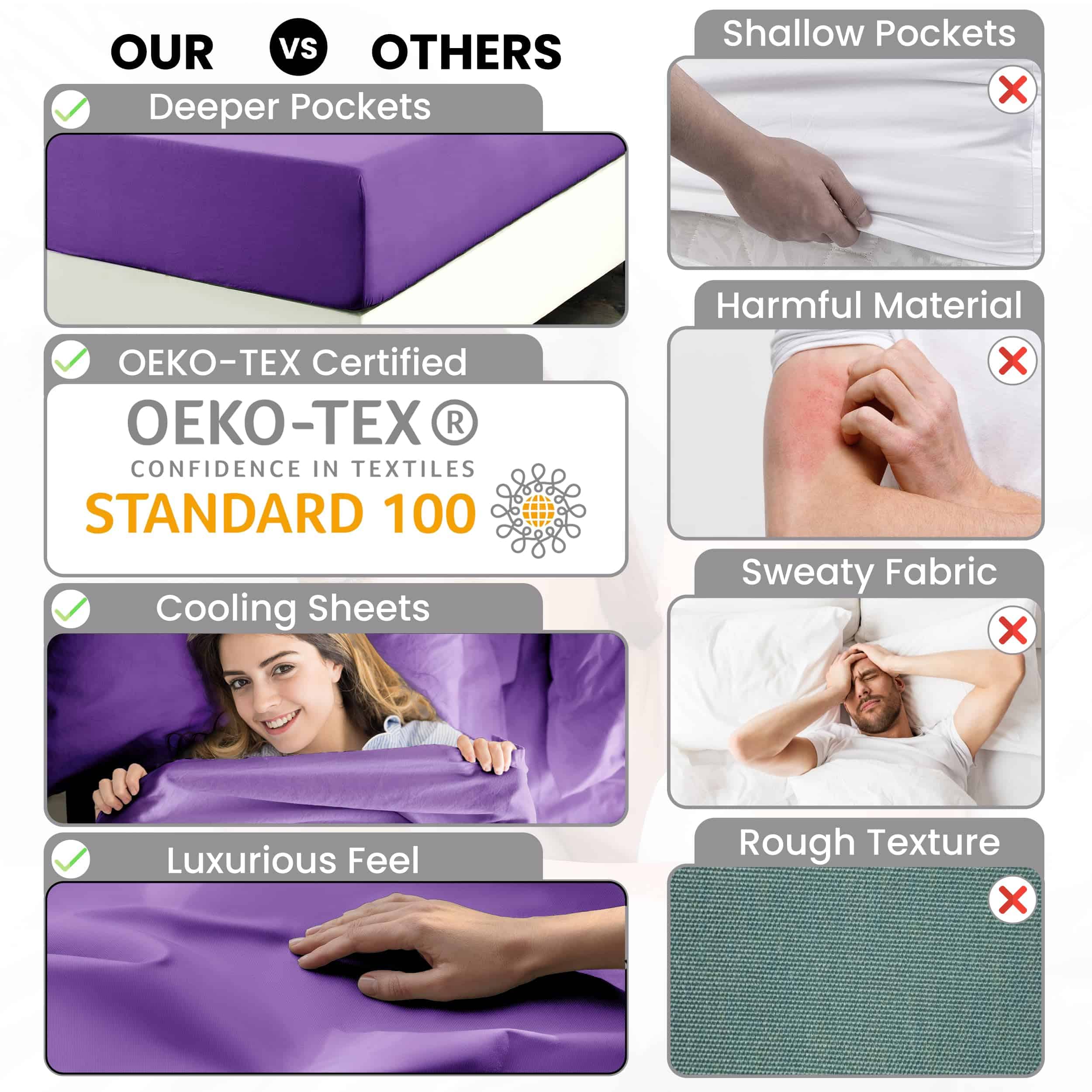 Juego de sábanas Lux Decor | Set de 4 piezas | 65% - Imagen 7