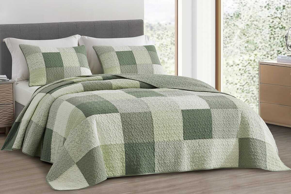 Juego de Edredón Chezmoi Collection Orna de 3 Piezas -