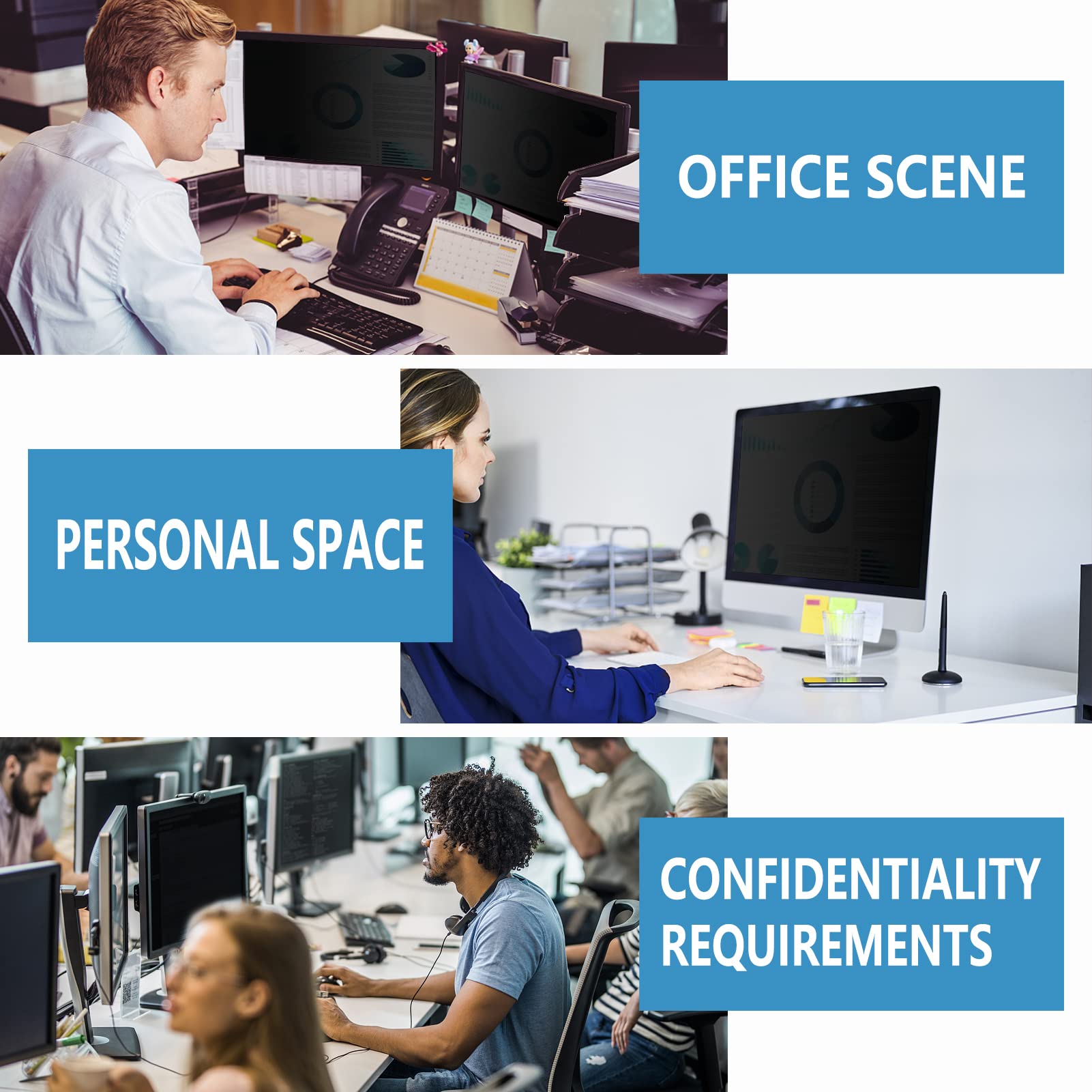 Ceydebne Filtro de Pantalla de Privacidad para Computadora - Imagen 7