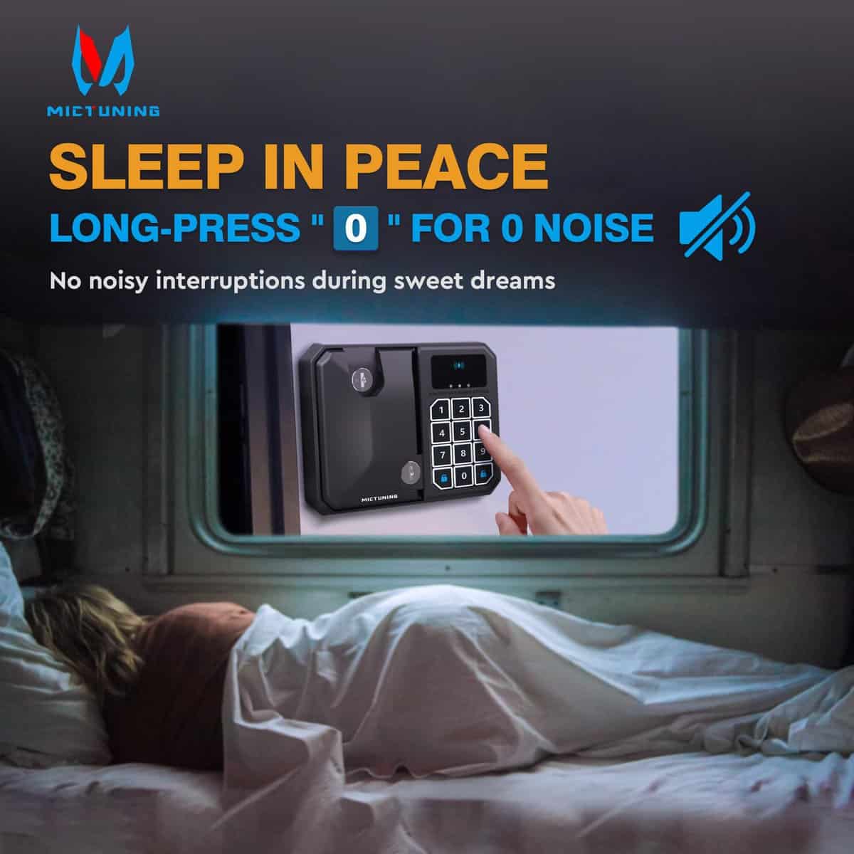 Cerradura de Puerta sin Llave para RV MICTUNING, Negra, - Imagen 9