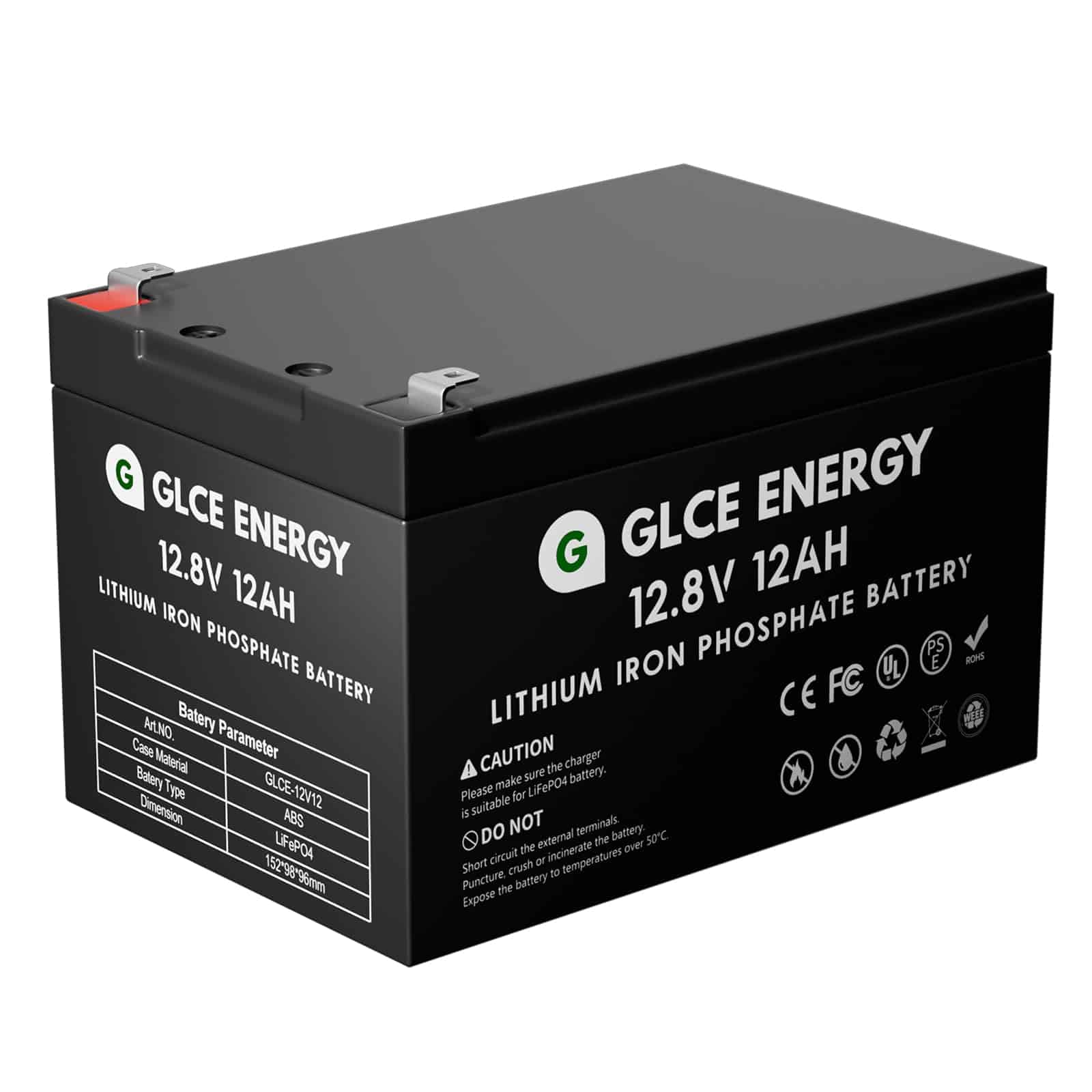 Batería de Litio GLCE ENERGY 12V 12Ah LiFePO4, Baterías