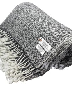 Colección de Mantas de Lana con Diseño de Diamante Hechas a