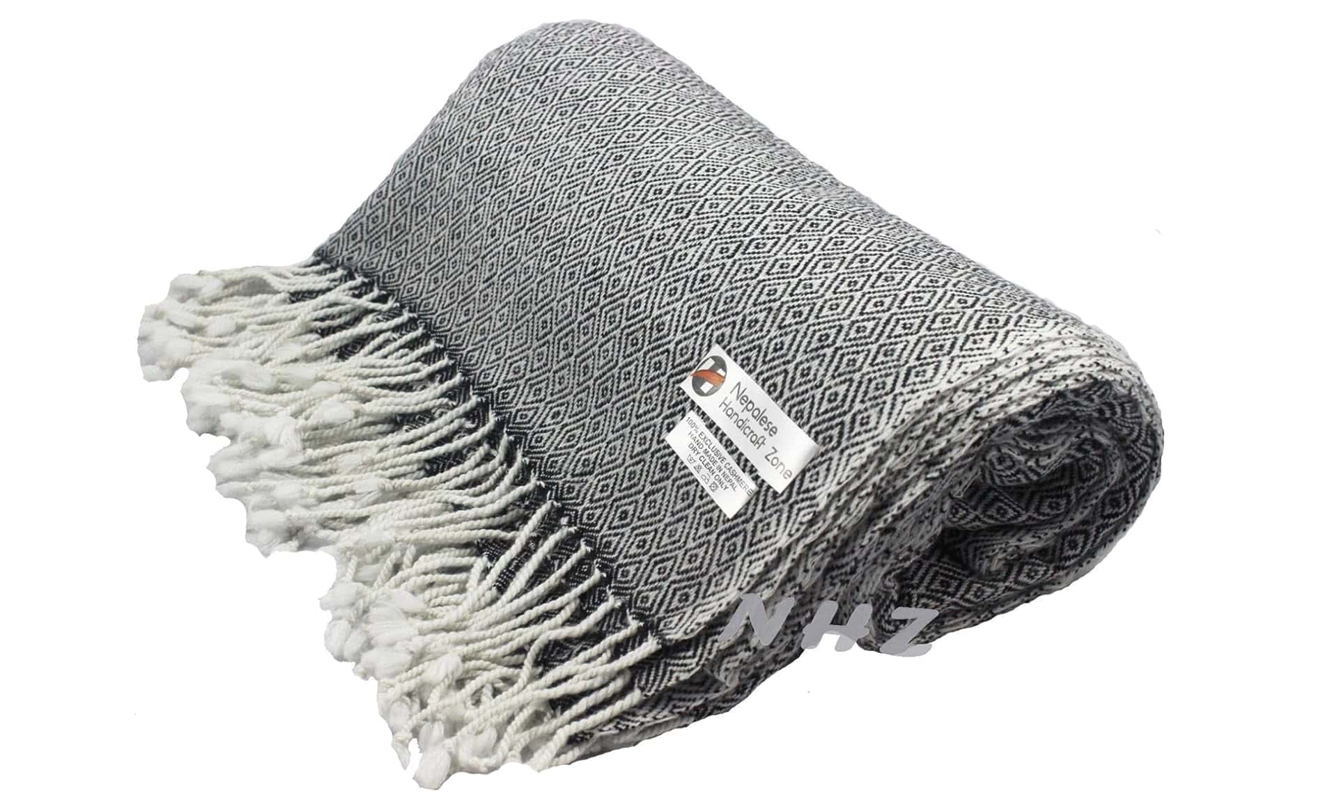 Colección de Mantas de Lana con Diseño de Diamante Hechas a