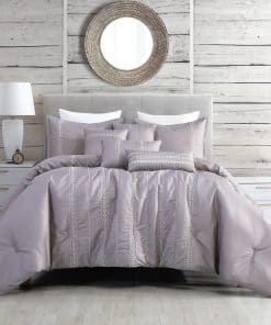 ESCA Juego de 7 Piezas de Edredón Laguna Boho Morado, Juego