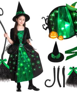 Disfraces de Bruja de Halloween para Niñas, Vestido de