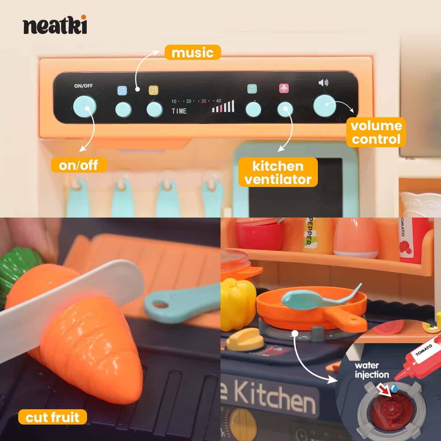 Juego de Cocina para Niños Neatki - Set de Cocina de - Imagen 6