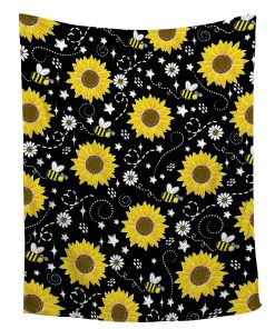 Manta Bee Sunflower Regalo para Niñas y Niños Súper Suave