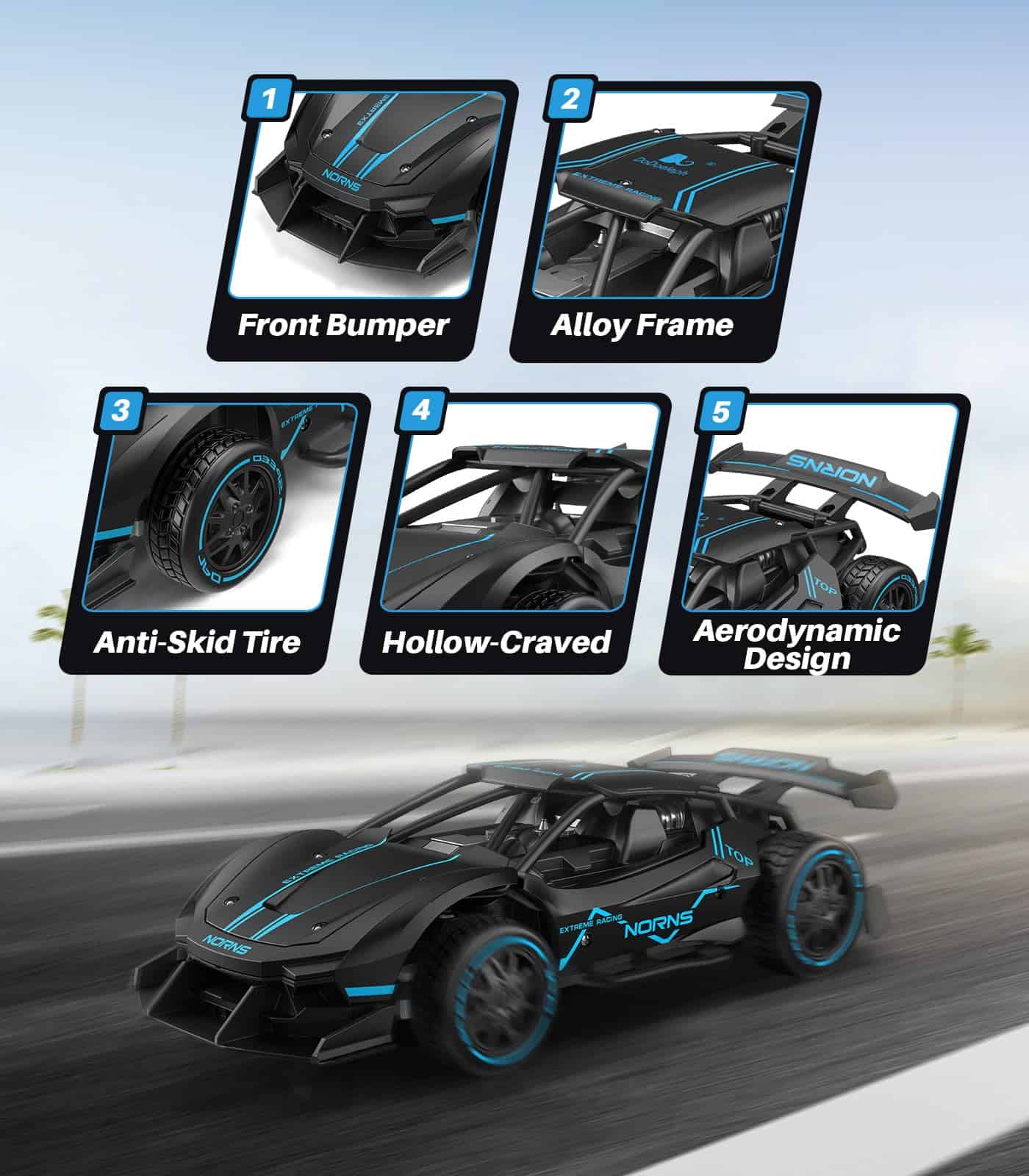 Coche teledirigido DoDoeleph para niños y niñas, Coche RC - Imagen 3