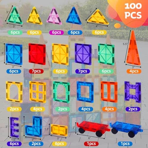 Conjunto de Construcción Magnética Deluxe de 100 Piezas - Imagen 6