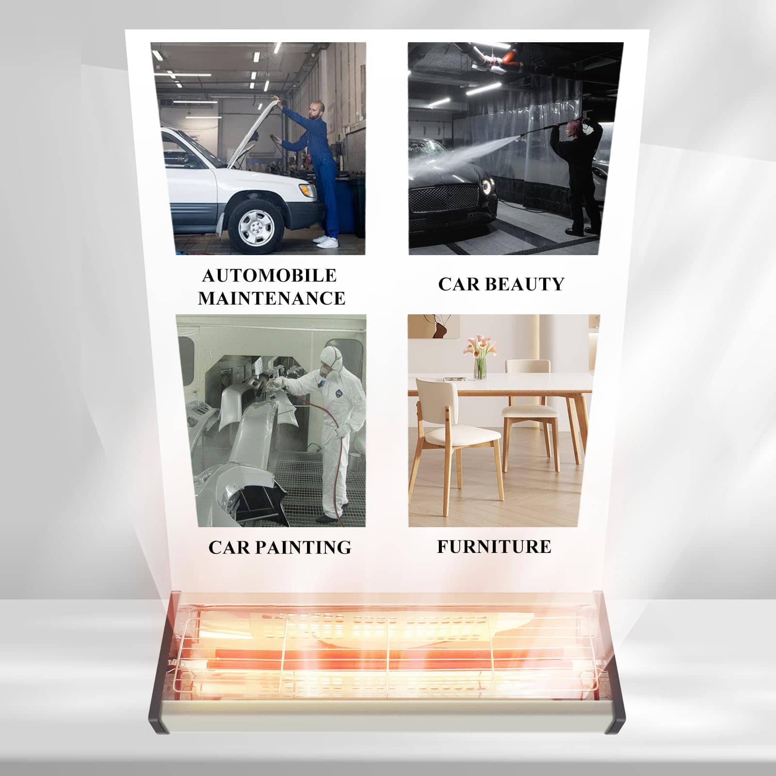 Lámpara de Curado de Pintura Infrarroja Solary - 3000W 110V - Imagen 4