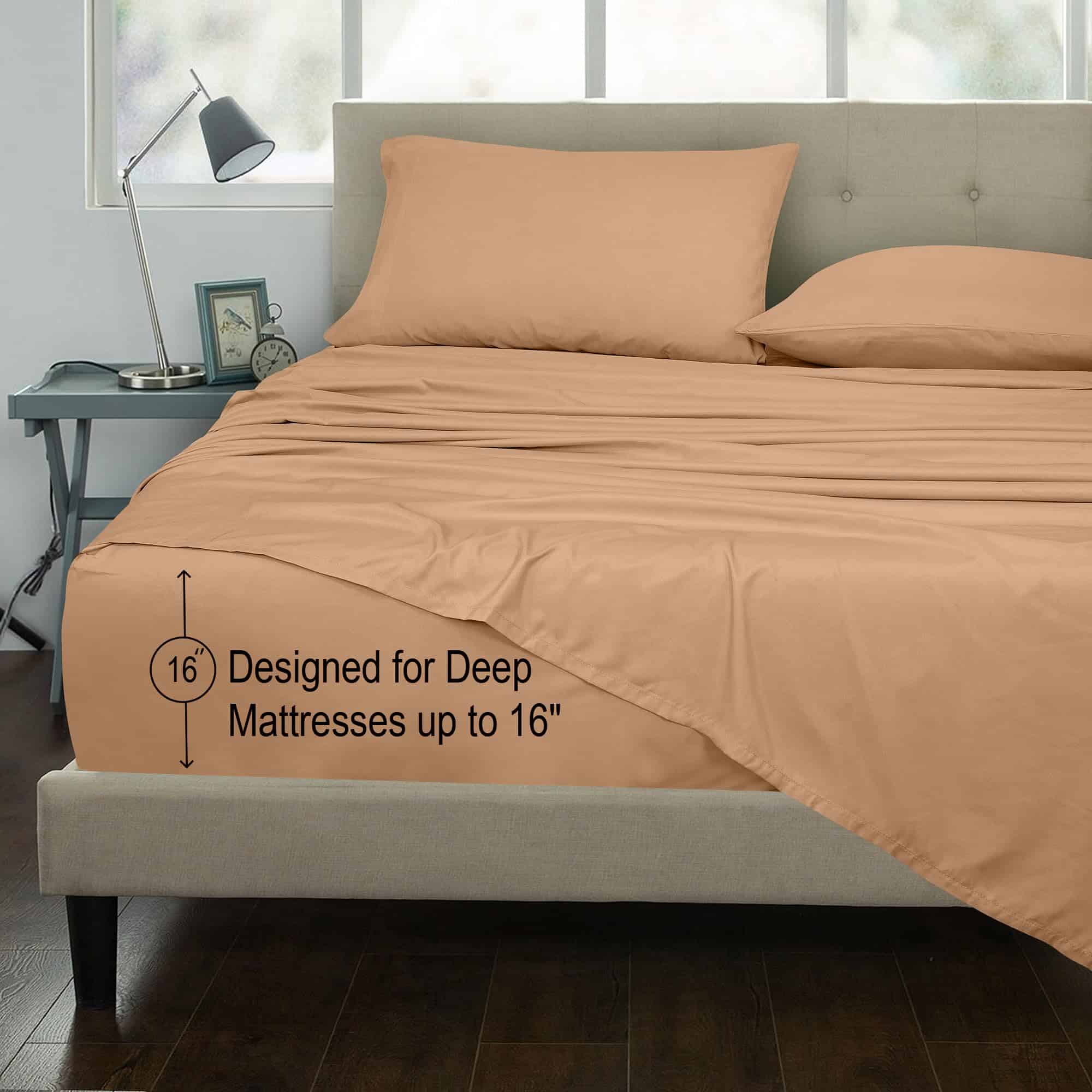 Juego de sábanas de algodón peinado 100% 300 hilos Royale - Imagen 4