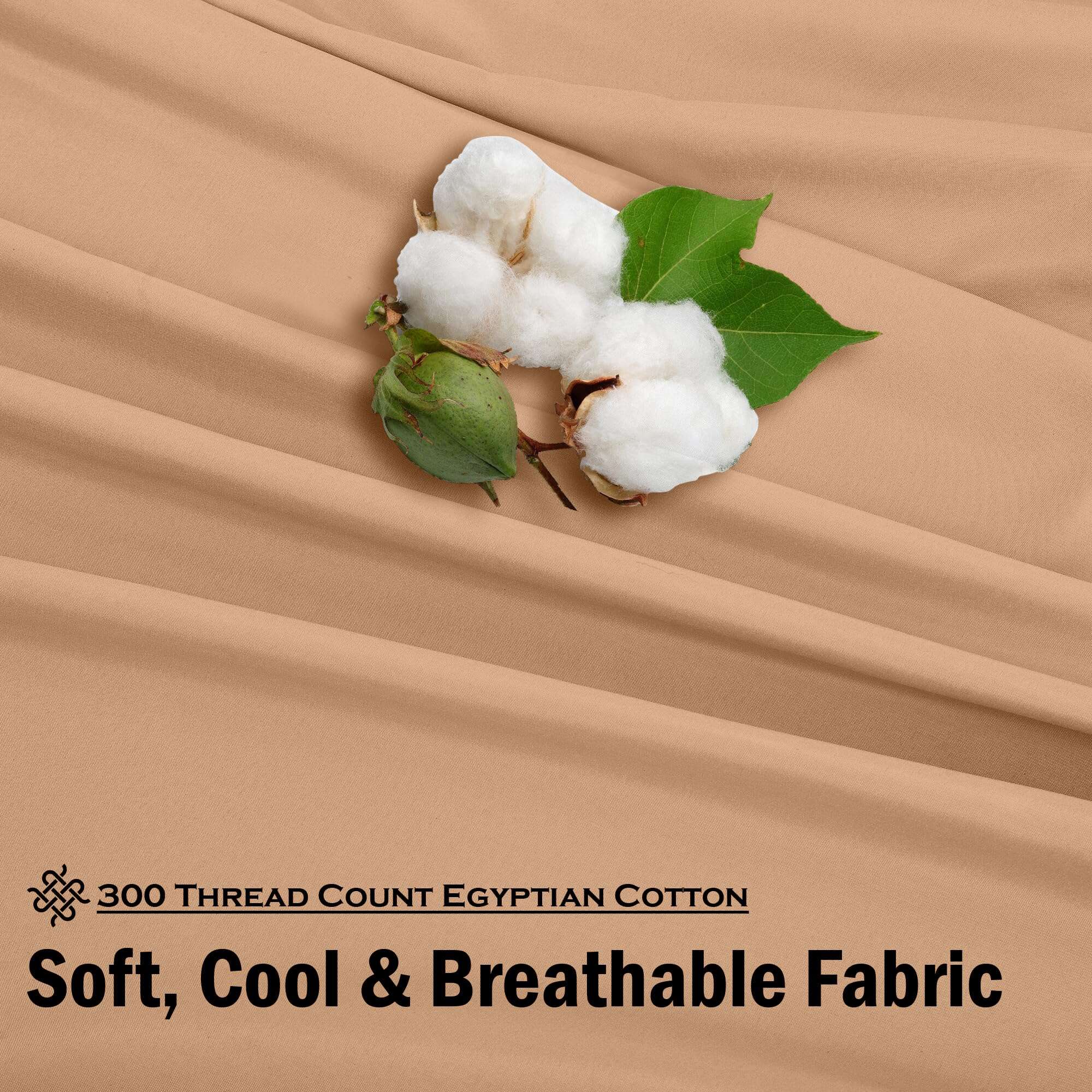 Juego de sábanas de algodón peinado 100% 300 hilos Royale - Imagen 7