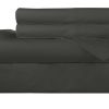 Juego de sábanas de 300 hilos 100% algodón -Negro