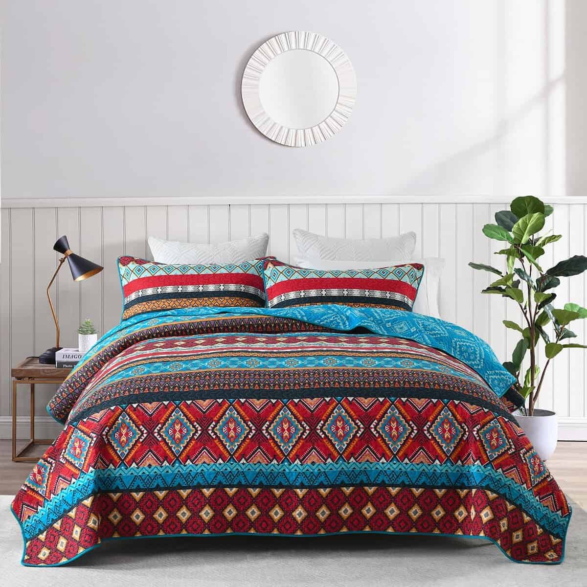 Juego de edredón Queen DDUOXIN (90x98 pulgadas) - Edredón