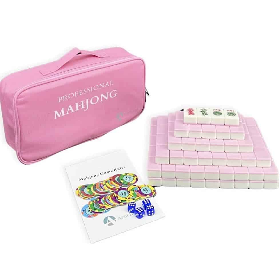 Juego de Mahjong Americano AzulHome, 166 -Rosado