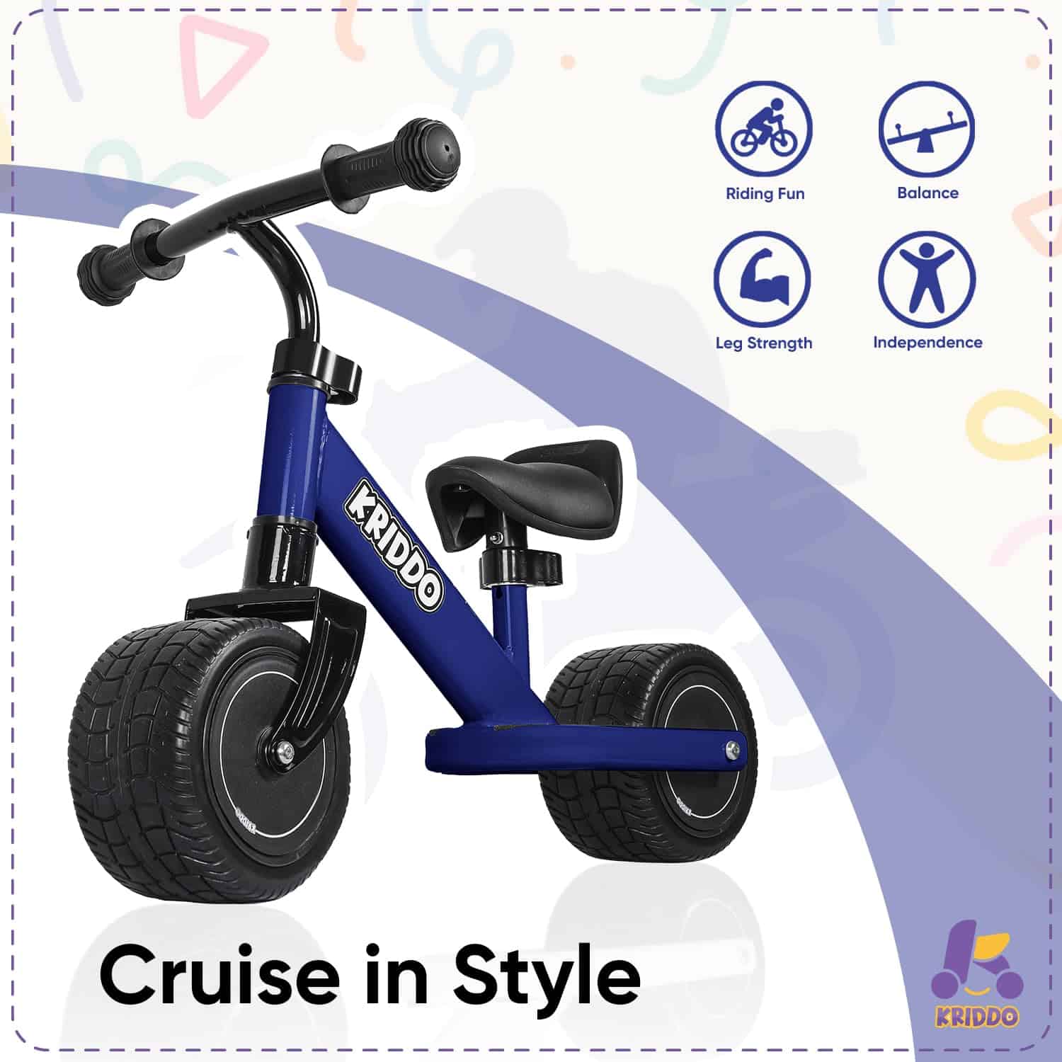 Bicicleta de Equilibrio para Bebés Diseño Mini Cruiser con - Imagen 4