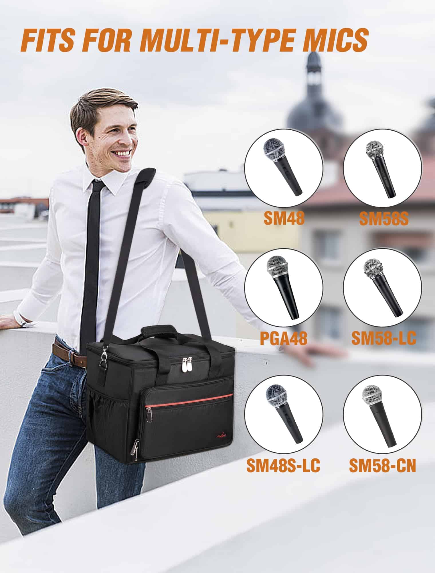 Estuche de Micrófono Musbeat para 8 Micrófonos, Estuche de - Imagen 5