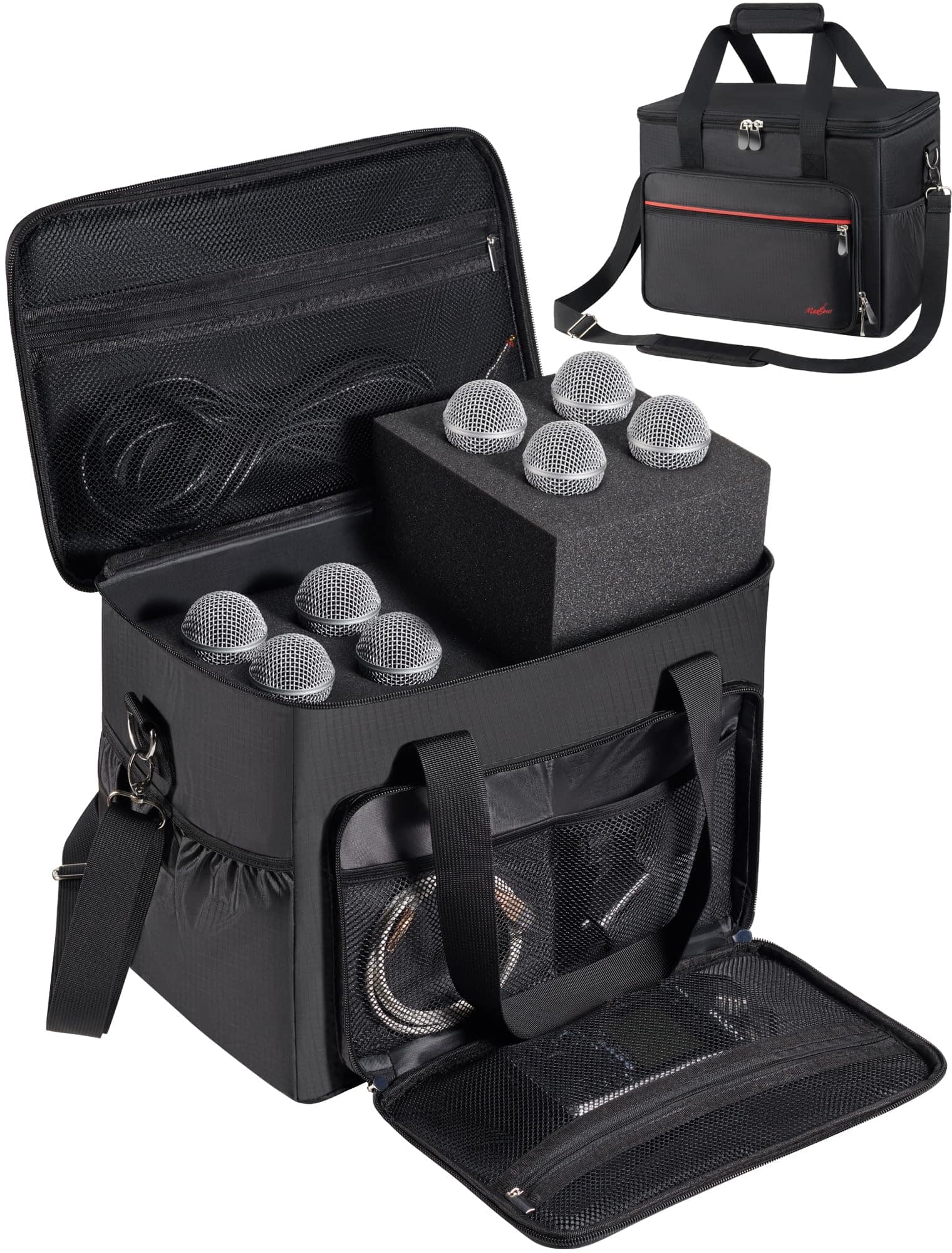 Estuche de Micrófono Musbeat para 8 Micrófonos, Estuche de - Imagen 10