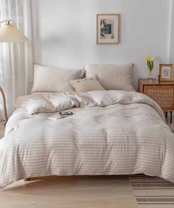 Juego de Funda de Edredón de Punto Jersey DONEUS 100%