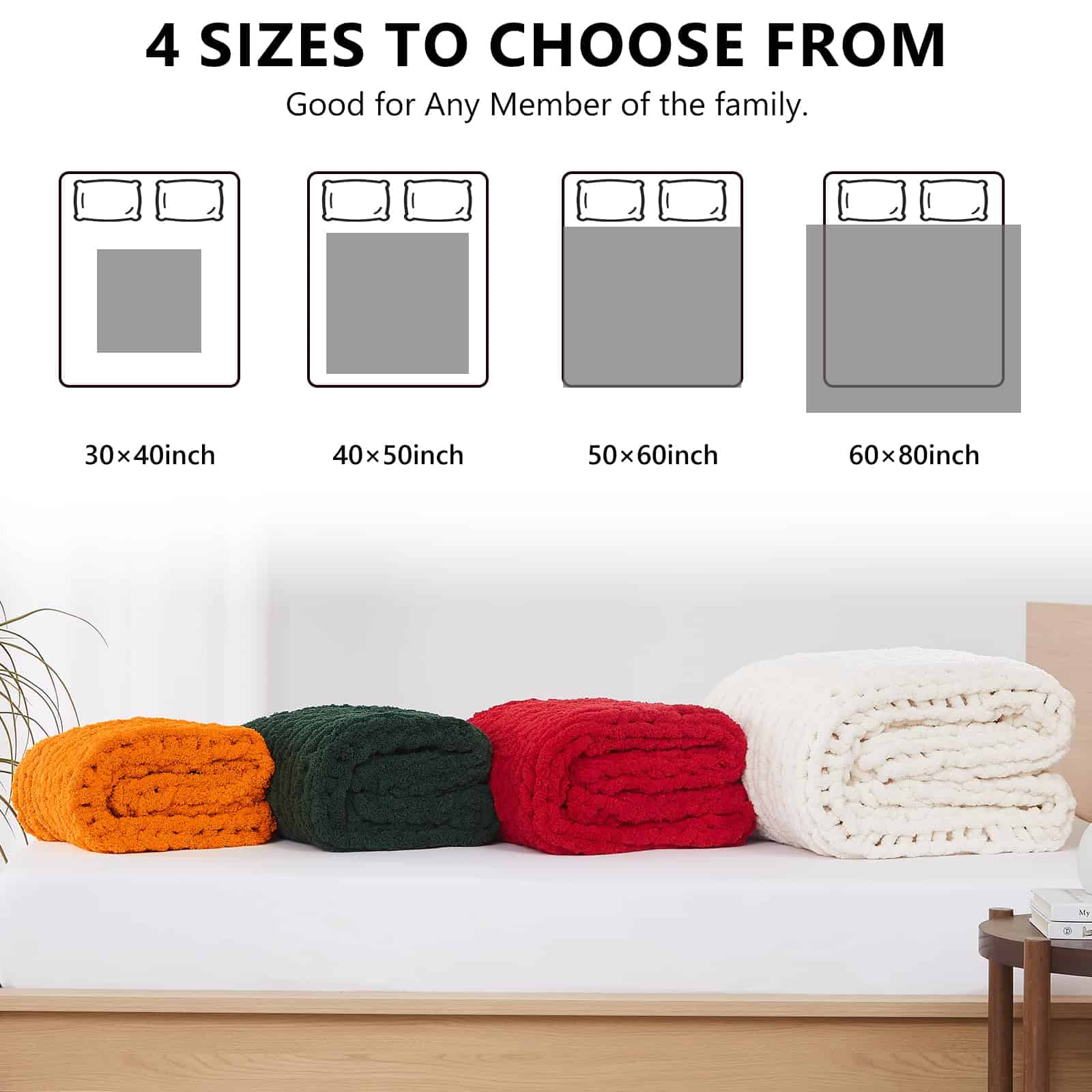 Manta de Punto Grueso L'AGRATY - Manta de -Verde Oliva - Imagen 5